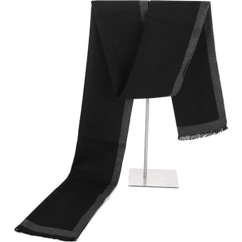 New Winter Cashmere Scarf Men Business Plain Color Pashmina Autumn Wool Shawls and Wraps Male High Quality Keep Warm Scarves