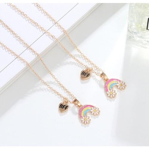 Luckydays Best Friends Chains BFF Necklace Friendship Necklace for 2 Girls Birthday Gifts Chain Necklaces Jewelry Choker Gift