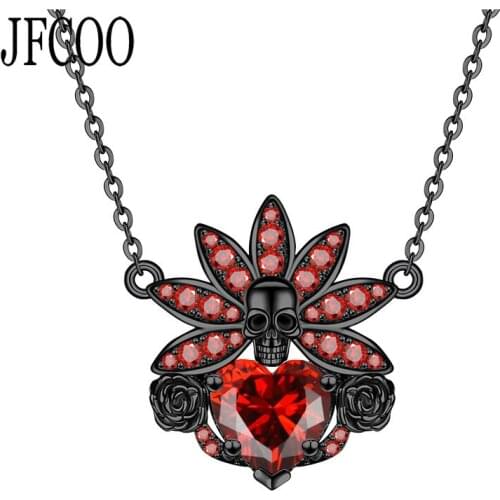 Skull Gothic Heart Crystal Zircon Chokers skull Necklaces for Womens Wedding Valentines Day Gifts Jewelry Dropshipping