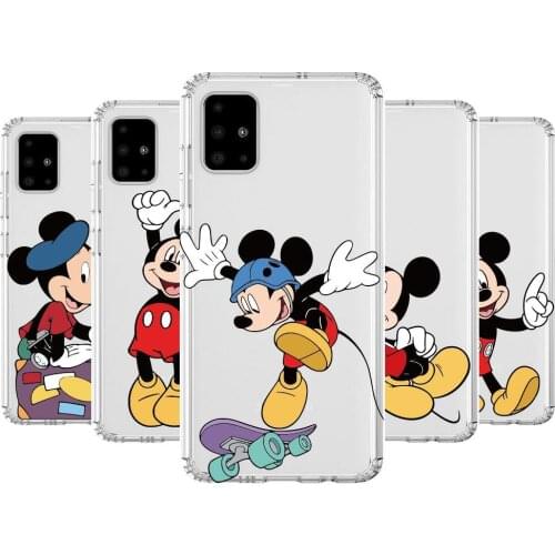 Cool Mickey Disney Mouse Anime Style Transparent Phone Case Hull For Samsung Galaxy A 50 51 20 71 70 40 30 10 80 E 5G S Shell Ar