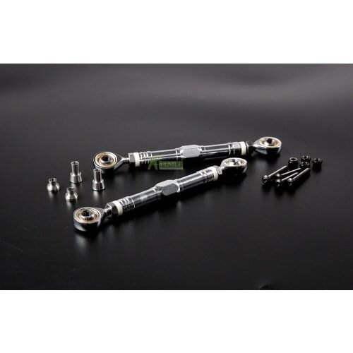 Alloy CNC Steering Plate Set Steering Tie Pull Rod Set for Symmetry Steering Set Fit for 1/5 HPI KM ROVAN BAJA 5B 5T 5SC SS