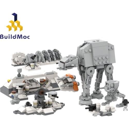 Buildmoc Star Movie Figure Space Wars Battle of Hoth Reappears DIY AT-AT AT-AP Walker Armored Transport Building Blocks Kid Toys