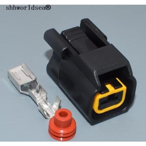 Shhworldsea 1 Pin 6.3mm Female Male 7222-2418-30 QLW-A-1M QLW-A-1F car Waterproof Automotive auto Connector plug