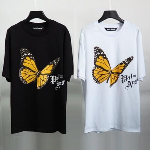 Palm Angels 21SS Letter Logo PA Loose Casual Round Neck Short Sleeve T-shirt Men Women Lovers Couple Style T-Shirt 2031