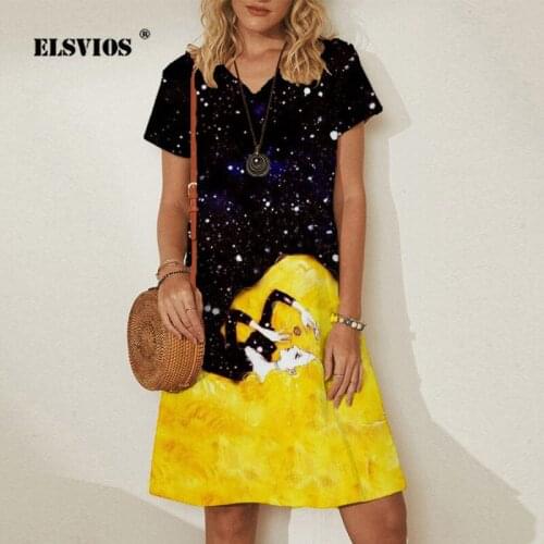 Vintage Florals Girl Abstract Print Party Dress Summer 2021 Women Elegant Dress Spring Casual V Neck Short Sleeve A-Line Dresses