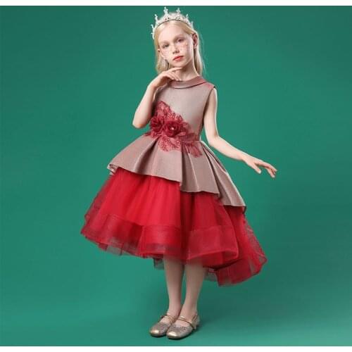 1 Year Birthday Party Children Baptism Baby Girl Clothes Summer Dresses Tailing Kids Tutu Newborn Christening Princess Vestidos