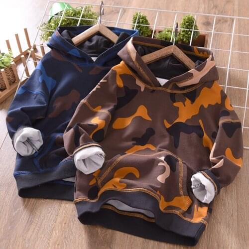 Spring Autumn Long Sleeve Hooded Outfits Clothes Teenage Boy Camouflage Hoodies Sweatshirts 95% Cotton Loose Outerwear Coats