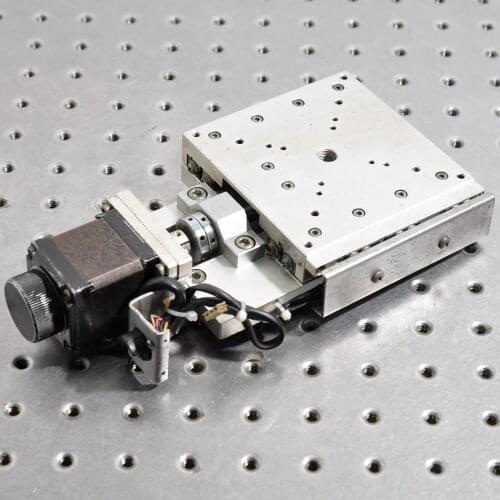 Y-axis Kozu Seiki Electric Precision Stepper Linear Ball Guide Displacement Fine Adjustment Slide 100mm Aluminum