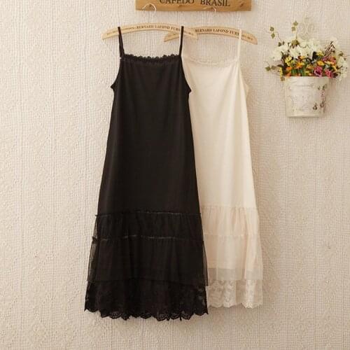 Summer Autumn Harajuku Mori Girl Dress Women Clothing Lace Layer Sleeveless Spaghetti Strap Cute Female Sweet Cotton Dress C209