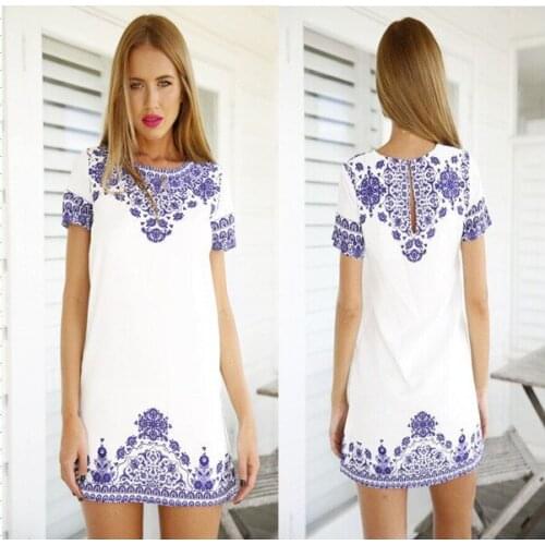 New Summer Style Sexy Vintage Dress Printed Retro Lady Fashion Dress 3S2402 Women Party Sexy Club Dresses
