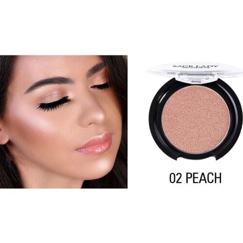 1 Pcs Shining Blush Smooth Makeup Face Contour Pink Orange Blusher S55