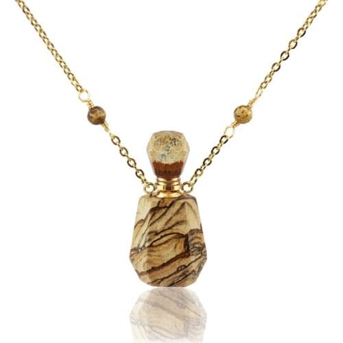 1PC Picture Stone Pendants Ash Urn Necklace Cremation Jewelry Urn Necklaces Essential oil bottle Necklaces Keepsake Necklaces