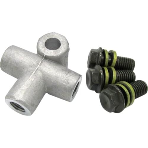 10mm 3 Ways Cross Coupler Adapter Pipe Fitting Universal for Dirt Bikes ATV Scooter