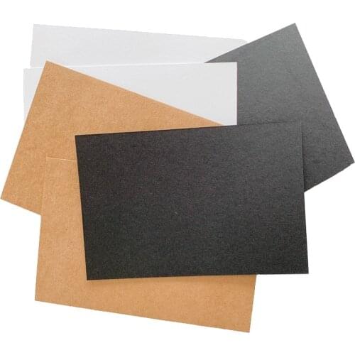 20Pcs Blank Kraft Paper Card stationery handmake Letter paper postcard diy Brown/White/Black 14*10CM