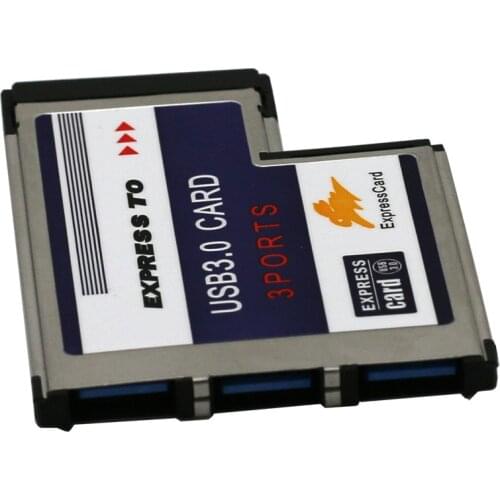 3 Port Hidden Inside USB 3.0 USB3.0 to Expresscard Express Card 54 54mm Adapter Converter FRESCO LOGIC Chipset FL1100