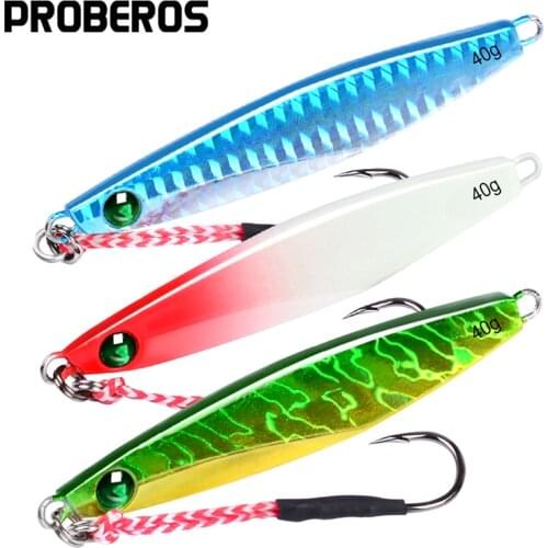 5pcs Fishing Lure 7G-10G-14G-17G-21G-28G-40G Jig Fish with 14# Ise Nepal Hooks 5 color Fishing Bait Casting Lure Fishing Tackle
