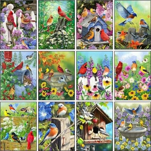 5D DIY Diamond Painting Full Animals Diamond Embroidery Bird Cross Stitch Rhinestone Pictures Needlework Crafts