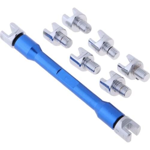 9pcs Blue Wheel Spoke Wrench Set Tool For Motorcycle 5.4-6.8mm