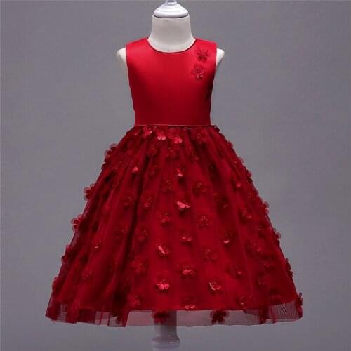 ABGMEDR Brand Flower Girl Dress Summer Clothes Girl 2018 Baby Girls Wedding Dresses Kids Party Wear Costume Children Clothing
