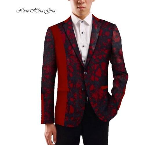 African Clothes Men Blazers Coat African Print Suit Jacket Customized for Wedding Party Male Formal Outfit Mens Outwear WYN759