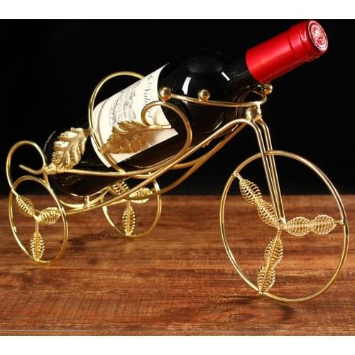European Style Bar Counter Fashion Personality Tricycle Wrought Iron Wine Rack Creative Wine Rack Retro Wine Rack Decoration