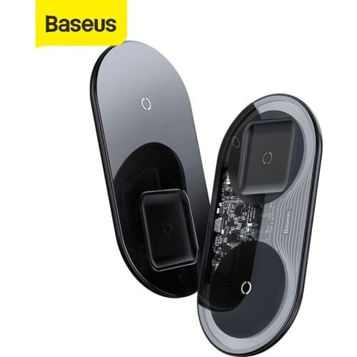 Baseus 2 in 1 Quick Charging Wireless Charger For iPhone 11 XR XS 8 For Pods For Samsung Xiaomi Fast Wireless Charger for Huawei
