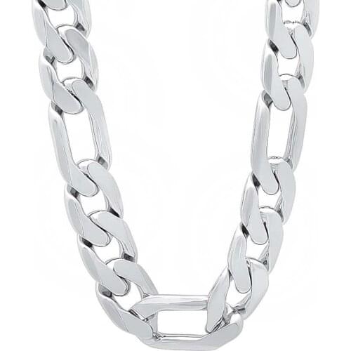 N048 Mens N925 sterling Silver color Dragon Head Necklace Chain 10mm 16.18.20.22.24. "Wholesale Jewelry