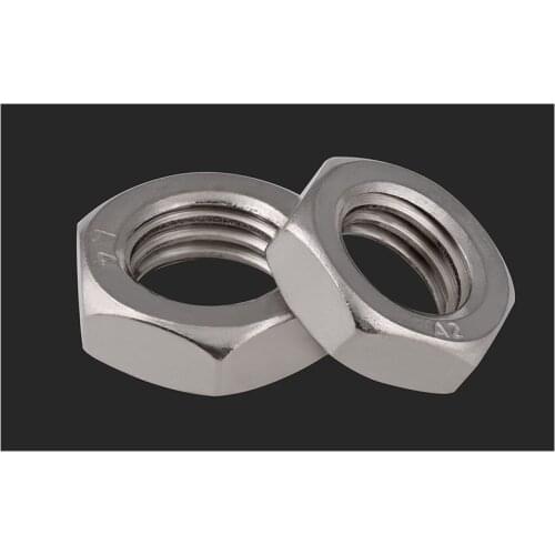 DIN439 GB6172 304/316/201 stainless steel hexagonal thin nut M3 M4 M5 M6 M8 M10 M12 M20 prevent from rusting nuts