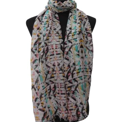 Geo Chevron Print Womens Long Scarf, Free Shipping