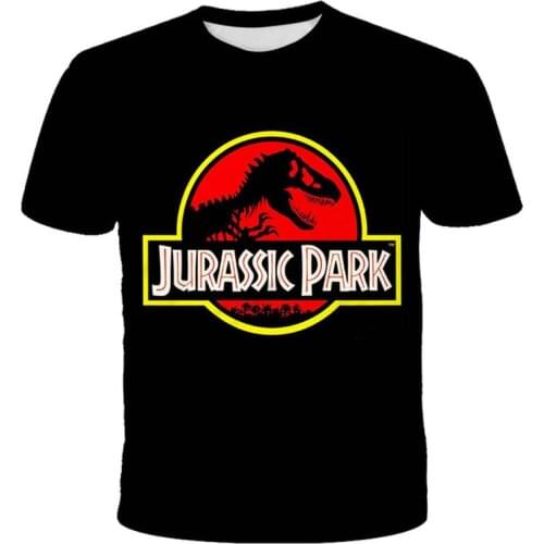 2020 Jurassic World Fallen Kingdom Cool Dinosaur Head 3D Print T shirt Boys and girls Hiphop Tee Tshirt Boy color Clothes Drop