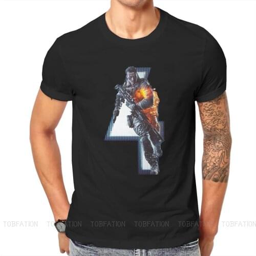 Battlefield FPS Game 100% Cotton TShirts 4 Print Mens T Shirt Funny Clothing 6XL