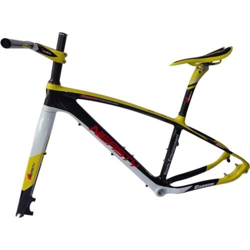 Quadro de bicicleta Carbon MTB Bike Frame+Fork+Handlebar+Saddle+Seat Post+Carbon View Headset+Spacerset 26 27.5 29er 17"/15"