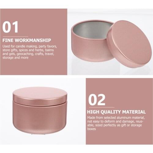 12PCS Round Candle Jars Travel Tins Candle Storage Container for Candle Making