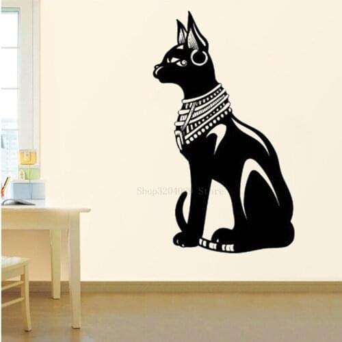 Fashion Egyptian Cat Bastet Ancient Egypt Wall Decal Vinyl Home Decor Living Room Creative Decal Art Removable Wallpaper CN229