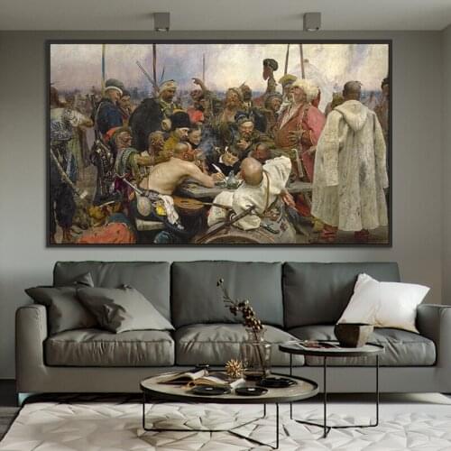 Painting by numbers art paint by number Hand painted medieval neoclassical Repin home corridor decorative painting