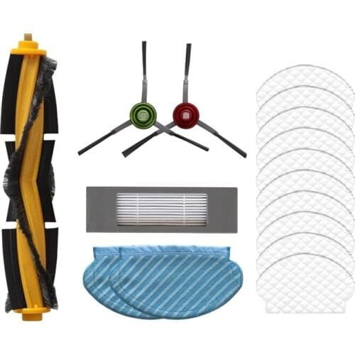 16Pcs Roller Side Brush Filter Kit for Ecovacs Deebot Ozmo 950 920 Vacuum Cleaner Part Replacement Accessories