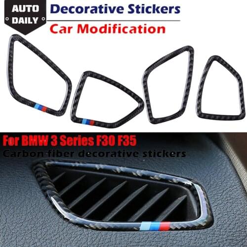 Carbon Fiber Stickers Car Interior Door Panel Trim Decorative Stickers Fit For BMW 3 Series F30 2013-2015,GT F34 2013-2017