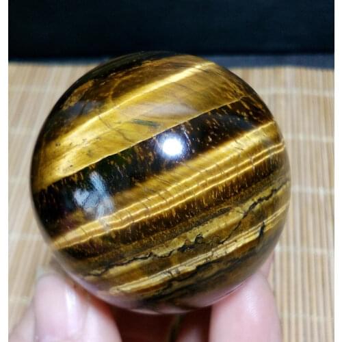 Natural Yellow Tiger’Eye Crystal Ball SPHERE Quartz Specimen Healing 45mm 1pcs