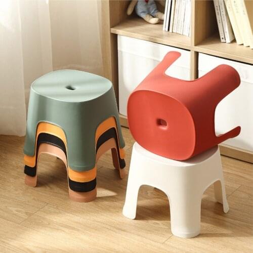 Strong 6 Colors Thicken Plain Children Stools Living Room Non-slip Bath Bench Child Stool Changing Shoe Stool Children Furniture