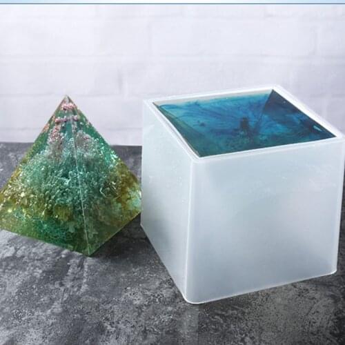 Transparent Silicone Mold Pyramid Shape Molds DIY Resin Crafts Decorations