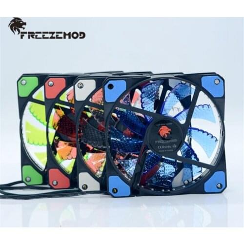 FREEZEMOD Transparent Aperture Fan Computer Water Cooler Radiator Fan Shock Absorption 33LED Lamp CE ROHS Certification.FAN-L33
