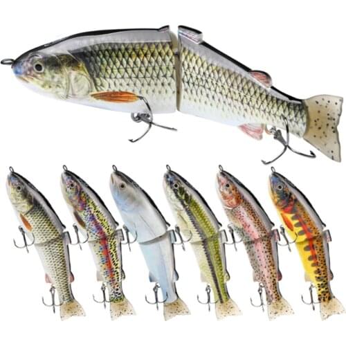 18.6cm 65g Big Size Glide Bait Lifelike Multi Jointed Swimbait 6# Hook Pike Muskie Salmon Pike Walleye Bass Sea Fishing Bait