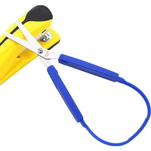 Student Kid Mini Stainless Steel Loop Scissors Colorful Grip Scissor DIY Art Craft Paper Cutting Stationery School Home