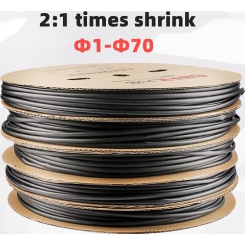 2:1 Black 1 2 3 5 6 8 10mm Diameter Heat Shrink Heatshrink Tubing Tube Sleeving Wrap Wire Sell DIY Connector Repair