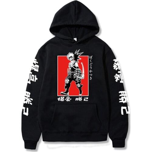 2021 Anime My Hero Academia Bakugou Katsuki Hoodies Fashion Men Women Sweatshirts Casual Hooded Harajuku Streetswear Hoodies