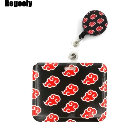 Clouds Anime Cartoon Cute Credit Card Holder Lanyard Women Men Kid Student Retractable Badge Reel ID Name Bus Clips Card Badge