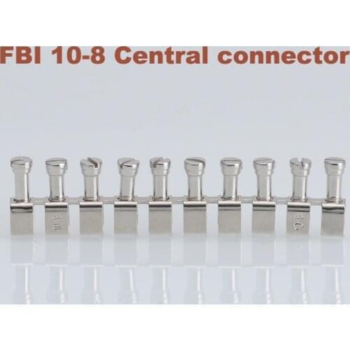 1Pcs FBI10-8 Central Short Circuit Connection Strip Din Rail Screw Terminal Block Wire Cable Connector UK-6N Morsettiera Parts