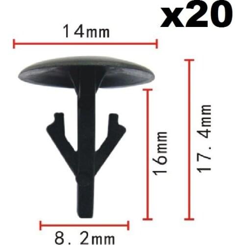 20x For Honda Fastener Rivet Hood Trunk Moulding Retainer Clip / Nylon Retainer Clip