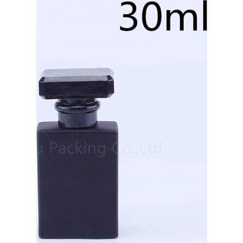 30ml Black Refill Glass Spray Refillable Perfume Bottles Glass Automizer Empty Cosmetic Container For Travel 100pcs