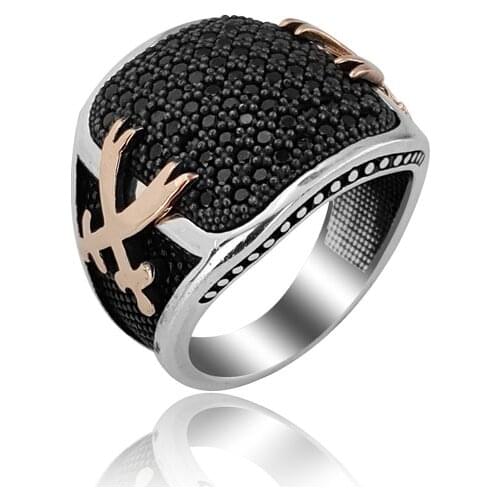 925 Silver Classic Otoman Sword Ring Kayi Ring for Men